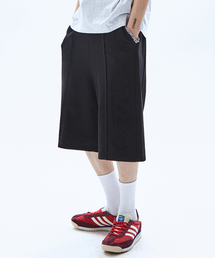 RAIMENT（レイメント）の「ビッグパッチバミューダワイドバンディングスウェットパンツ_ブラック（その他パンツ）」