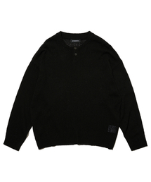 OTHERFITS（アザーフィッツ）の「シティボーイ サマー ヘンリーネック ニット (ブラック)（ニット/セーター）」