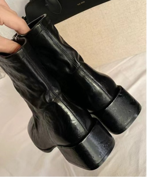 NiiNa(ニーナ)の「【NiiNa】【高品質牛革】スクエアトゥレザーブーツ(ブーツ・レディース・ブラウン・37)」の17枚目の写真