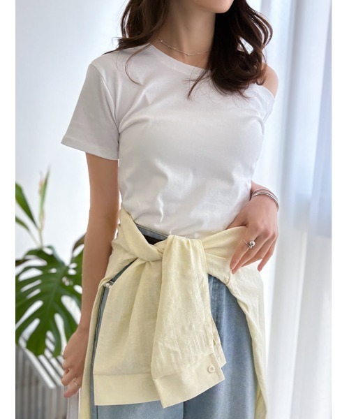 fifth(フィフス)の「ワンショルダーカットソー(Tシャツ/カットソー・レディース・ブラック×ホワイト/ブラック/ホワイト・M)」の10枚目の写真