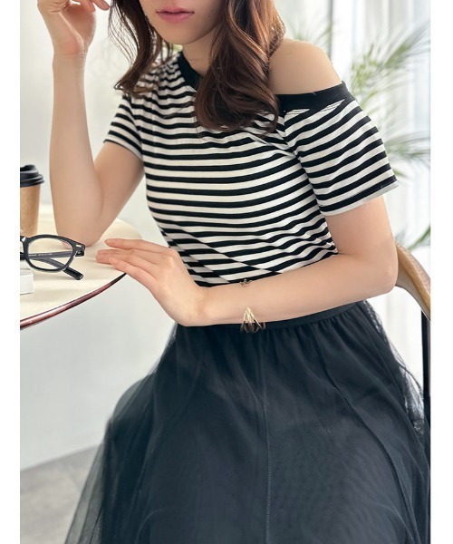 fifth(フィフス)の「ワンショルダーカットソー(Tシャツ/カットソー・レディース・ブラック×ホワイト/ブラック/ホワイト・M)」の18枚目の写真