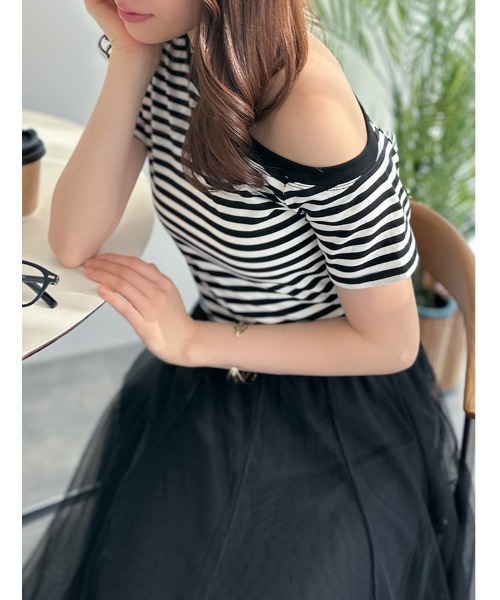 fifth(フィフス)の「ワンショルダーカットソー(Tシャツ/カットソー・レディース・ブラック×ホワイト/ブラック/ホワイト・M)」の19枚目の写真