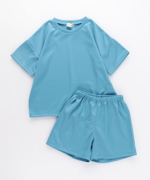 BRANSHES(ブランシェス)の「【UVケア/接触冷感】ワンマイルコーデセット(セットアップ・キッズ・サックスブルー/グリーン・120/90/100/140/110/150/130)」の21枚目の写真
