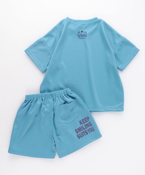 BRANSHES(ブランシェス)の「【UVケア/接触冷感】ワンマイルコーデセット(セットアップ・キッズ・サックスブルー/グリーン・120/90/100/140/110/150/130)」の7枚目の写真