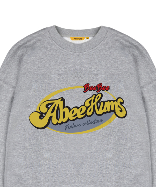 ABEEHUMS（アビハムズ）の「サーキュラーロゴスウェットシャツ ABH357-112 メランジグレー（スウェット・レディース・ミックスグレー・SMALL/MEDIUM）」の4枚目の写真