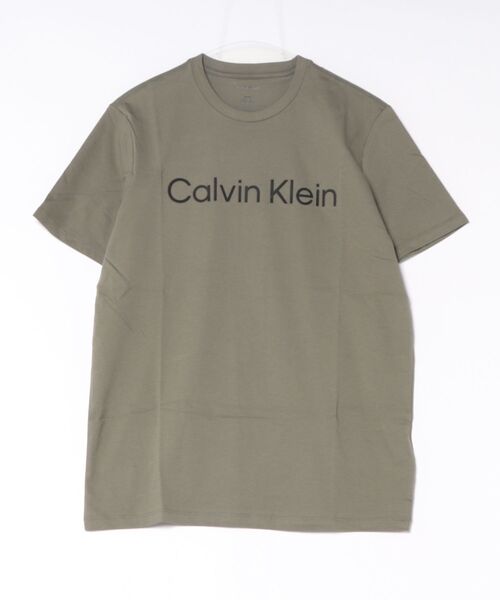 Calvin Klein(カルバン・クライン)の「CALVINKLEINロゴTシャツ(Tシャツ/カットソー・メンズ・ホワイト系その他/グリーン系その他・LARGE/MEDIUM/X-LARGE/SMALL)」の2枚目の写真