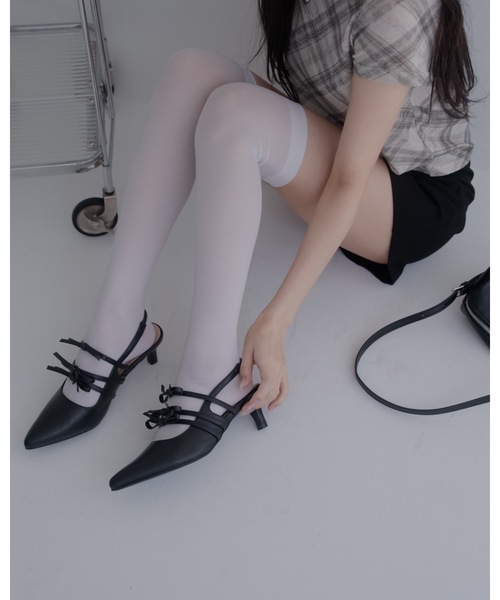 JUMELLE（ジュメロ）の「ポインテッドリボンサンダル（サンダル・レディース・ブラック/シルバー・LARGE/MEDIUM/SMALL）」の11枚目の写真
