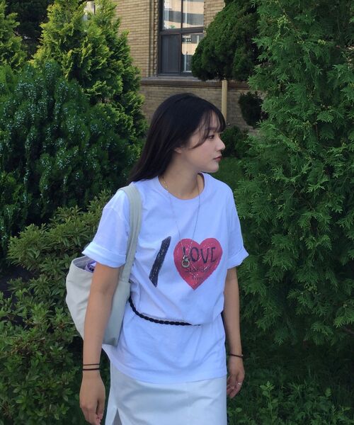 S'EST(エスイーエスティー)の「I Love Logo T-shirts White(Tシャツ/カットソー・メンズ・ホワイト・SMALL/MEDIUM/LARGE)」の5枚目の写真