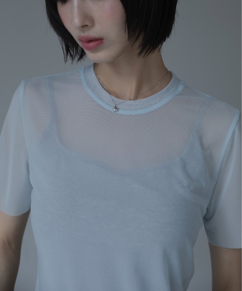 VACANCY(ヴァカンシー)の「スタッズタンク付きシアートップス(Tシャツ/カットソー・レディース・グレー/ブラウン/グリーン・FREE)」の22枚目の写真