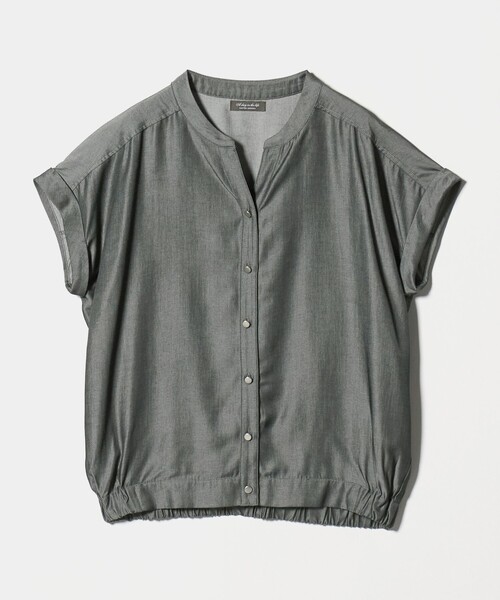 A DAY IN THE LIFE UNITED ARROWS(アデイインザライフユナイテッドアローズ)の「シャンブレー スキッパーブラウス ‐セットアップ対応‐ <A DAY IN THE LIFE>(シャツ/ブラウス・レディース・ダークグレー/オリーブ/ロイヤルブルー・FREE)」の12枚目の写真