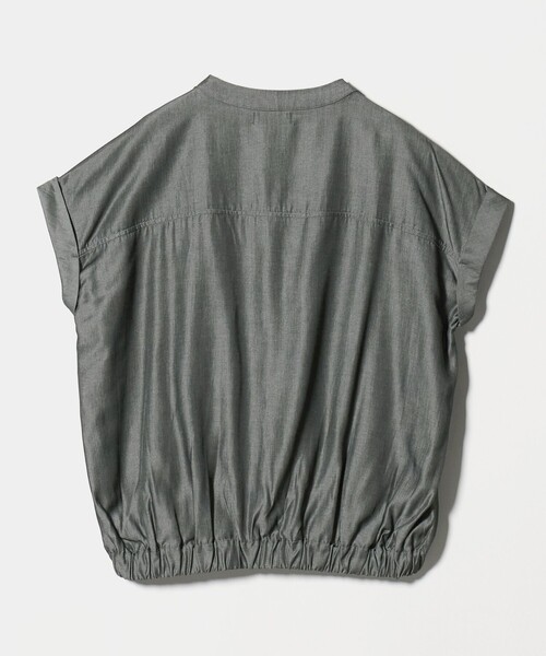 A DAY IN THE LIFE UNITED ARROWS(アデイインザライフユナイテッドアローズ)の「シャンブレー スキッパーブラウス ‐セットアップ対応‐ <A DAY IN THE LIFE>(シャツ/ブラウス・レディース・ダークグレー/オリーブ/ロイヤルブルー・FREE)」の13枚目の写真