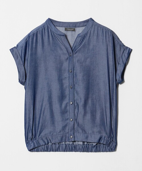 A DAY IN THE LIFE UNITED ARROWS(アデイインザライフユナイテッドアローズ)の「シャンブレー スキッパーブラウス ‐セットアップ対応‐ <A DAY IN THE LIFE>(シャツ/ブラウス・レディース・ダークグレー/オリーブ/ロイヤルブルー・FREE)」の21枚目の写真