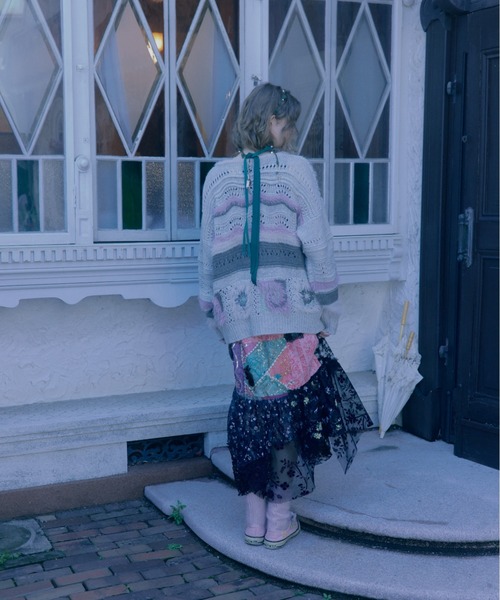 rurumu:(ルルムウ)の「rurumu:/ルルムウ/Daisy granny square cardigan(カーディガン/ボレロ・レディース・アイボリー/ボルドー/グレー系その他・F)」の5枚目の写真