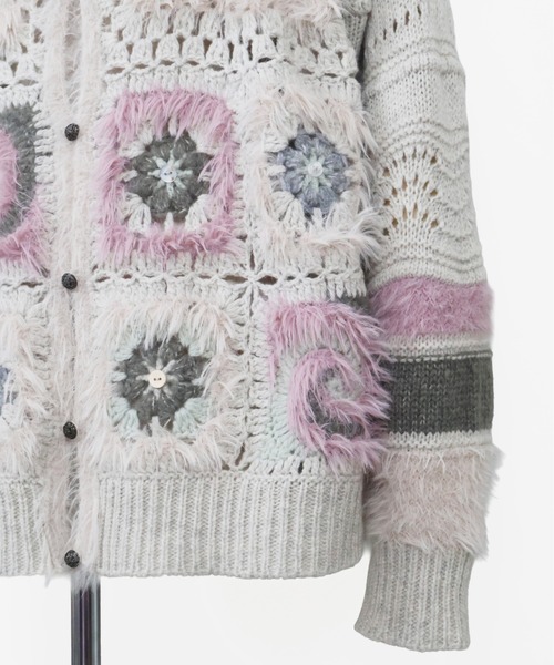rurumu:(ルルムウ)の「rurumu:/ルルムウ/Daisy granny square cardigan(カーディガン/ボレロ・レディース・アイボリー/ボルドー/グレー系その他・F)」の14枚目の写真