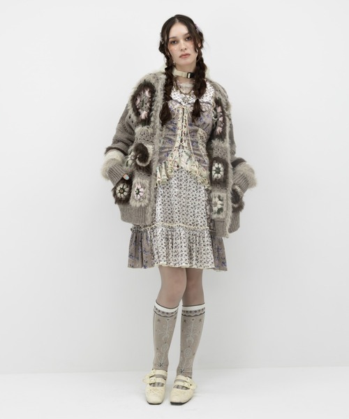rurumu:(ルルムウ)の「rurumu:/ルルムウ/Daisy granny square cardigan(カーディガン/ボレロ・レディース・アイボリー/ボルドー/グレー系その他・F)」の16枚目の写真
