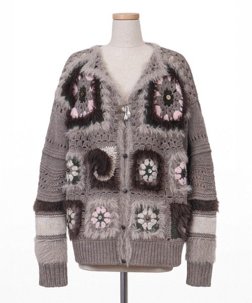 rurumu:(ルルムウ)の「rurumu:/ルルムウ/Daisy granny square cardigan(カーディガン/ボレロ・レディース・アイボリー/ボルドー/グレー系その他・F)」の19枚目の写真