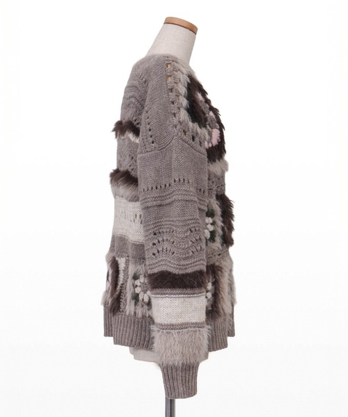 rurumu:(ルルムウ)の「rurumu:/ルルムウ/Daisy granny square cardigan(カーディガン/ボレロ・レディース・アイボリー/ボルドー/グレー系その他・F)」の20枚目の写真