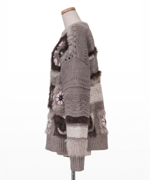 rurumu:(ルルムウ)の「rurumu:/ルルムウ/Daisy granny square cardigan(カーディガン/ボレロ・レディース・アイボリー/ボルドー/グレー系その他・F)」の21枚目の写真