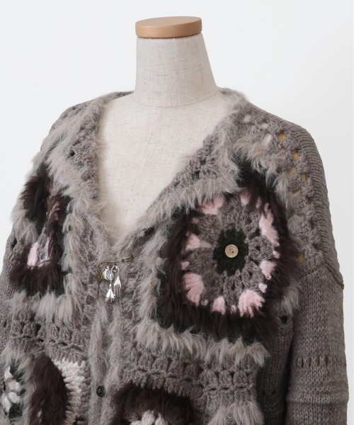 rurumu:(ルルムウ)の「rurumu:/ルルムウ/Daisy granny square cardigan(カーディガン/ボレロ・レディース・アイボリー/ボルドー/グレー系その他・F)」の22枚目の写真
