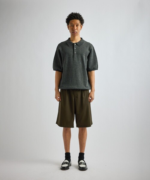 Saturdays NYC(サタデーズ ニューヨークシティ )の「Jahmad Linen Knit Polo(ポロシャツ・メンズ・ブラック系その他/ミント/ネイビー・M/L/S)」の21枚目の写真