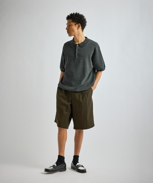 Saturdays NYC(サタデーズ ニューヨークシティ )の「Jahmad Linen Knit Polo(ポロシャツ・メンズ・ブラック系その他/ミント/ネイビー・M/L/S)」の7枚目の写真
