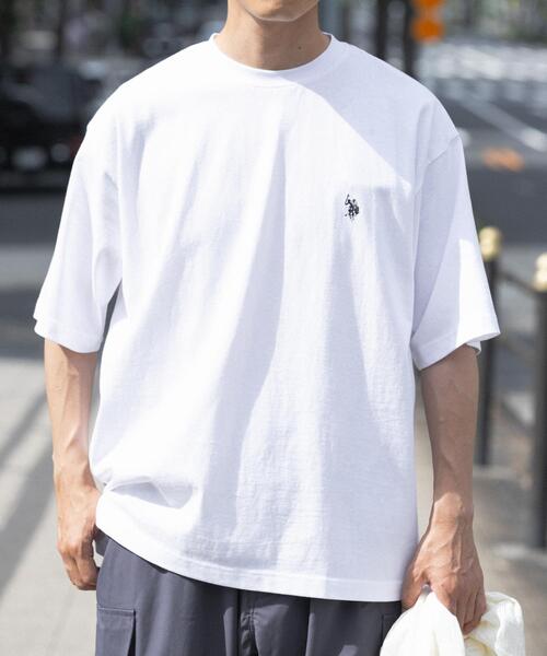 U.S. POLO ASSN.（ユーエスポロアッスン）の「U.S. POLO ASSN　天竺クルーTシャツ（Tシャツ/カットソー・メンズ・ホワイト/ブラック/ブルー・LARGE/MEDIUM）」の19枚目の写真