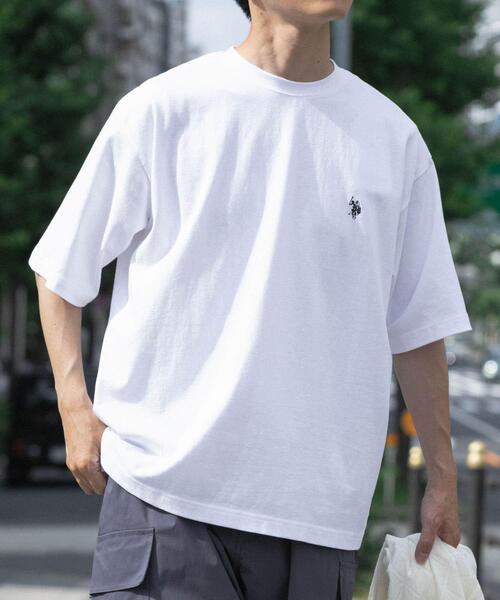 U.S. POLO ASSN.（ユーエスポロアッスン）の「U.S. POLO ASSN　天竺クルーTシャツ（Tシャツ/カットソー・メンズ・ホワイト/ブラック/ブルー・LARGE/MEDIUM）」の20枚目の写真