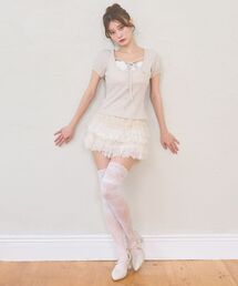 MAJESTIC LEGON | チュールレースフリルミニスカパン(スカート)