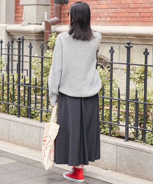 CONVERSE(コンバース)の「CONVERSE / コンバース ストレッチ サイドライン ゴアードスカート(スカート・レディース・ネイビー/ブラック・M)」の8枚目の写真