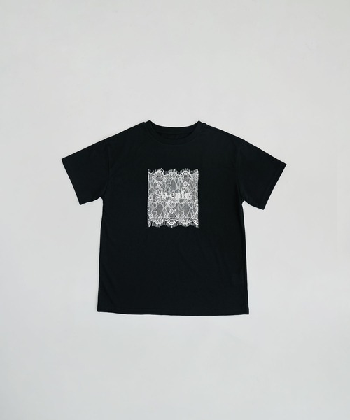 etoll.(エトル)の「UVカット&接触冷感 レースロゴ刺繍Tシャツ(Tシャツ/カットソー・レディース・オフホワイト/ブラック・FREE)」の20枚目の写真