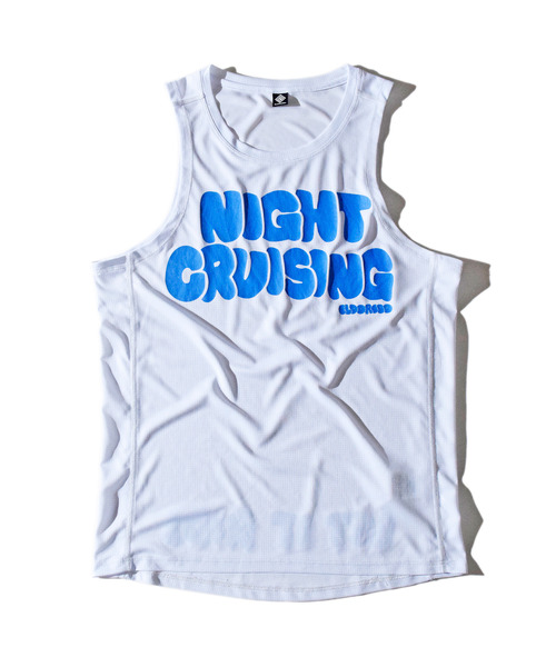 ELDORESO（エルドレッソ）の「Night Cruising Sleeveless / ナイトクルージングスリーブレス（Tシャツ/カットソー・メンズ・ブラック/ホワイト/オレンジ・MEDIUM/LARGE/SMALL）」の9枚目の写真