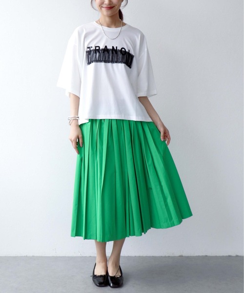 Jines(ジネス)の「【TRANOI】ワイドTシャツ(Tシャツ/カットソー・レディース・ホワイト・38)」の5枚目の写真