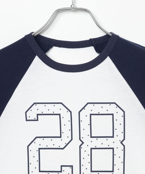 ALAND(エーランド)の「【UNISEX】ALAND/ラグランドットナンバー半袖T(Tシャツ/カットソー・レディース・ネイビー/ピンク/ブルー・SMALL/LARGE)」の14枚目の写真