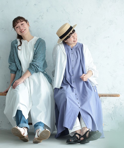 soulberry（ソウルベリー）の「羽織りのなかに着たい！ギャザーな袖なしワンピース（ワンピース・レディース・ブラック/パープル/オフホワイト・LL/3L/4L/5L/M/L）」の20枚目の写真