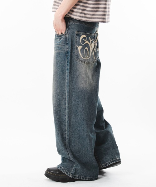 SHORT ROUND(ショートラウンド)の「SHORT ROUND/【26年春夏新作】バックグラフィックデニムパンツ(デニムパンツ・メンズ・ブラック系3/コバルトブルー・LARGE/MEDIUM)」の10枚目の写真