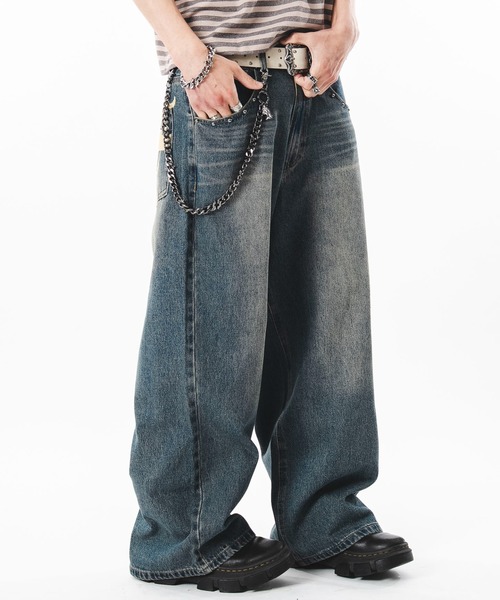 SHORT ROUND(ショートラウンド)の「SHORT ROUND/【26年春夏新作】バックグラフィックデニムパンツ(デニムパンツ・メンズ・ブラック系3/コバルトブルー・LARGE/MEDIUM)」の11枚目の写真