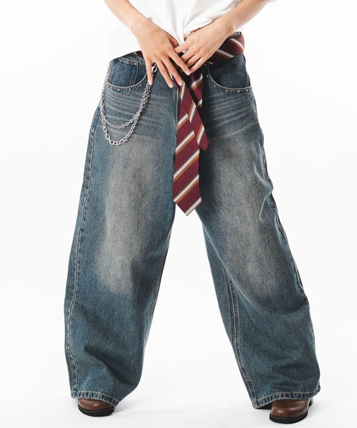 SHORT ROUND(ショートラウンド)の「SHORT ROUND/【26年春夏新作】バックグラフィックデニムパンツ(デニムパンツ・メンズ・ブラック系3/コバルトブルー・LARGE/MEDIUM)」の14枚目の写真