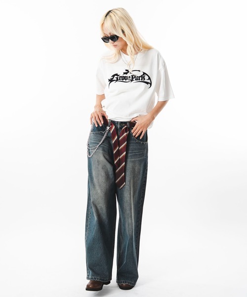 SHORT ROUND(ショートラウンド)の「SHORT ROUND/【26年春夏新作】バックグラフィックデニムパンツ(デニムパンツ・メンズ・ブラック系3/コバルトブルー・LARGE/MEDIUM)」の16枚目の写真