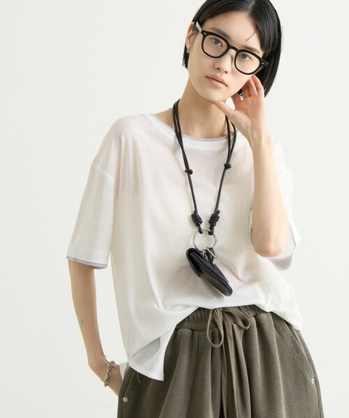 CIAOPANIC TYPY（チャオパニックティピー）の「ZOZO限定サイドスリットシアーレイヤードライクTee（Tシャツ/カットソー・レディース・ホワイト/ブラック/ミント/ピンク/グレー・ONE SIZE）」の22枚目の写真