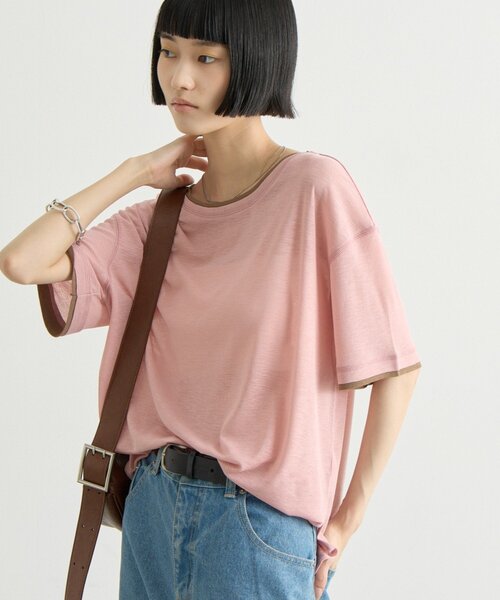 CIAOPANIC TYPY（チャオパニックティピー）の「ZOZO限定サイドスリットシアーレイヤードライクTee（Tシャツ/カットソー・レディース・ホワイト/ブラック/ミント/ピンク/グレー・ONE SIZE）」の14枚目の写真