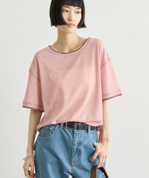 CIAOPANIC TYPY（チャオパニックティピー）の「ZOZO限定サイドスリットシアーレイヤードライクTee（Tシャツ/カットソー・レディース・ホワイト/ブラック/ミント/ピンク/グレー・ONE SIZE）」の16枚目の写真