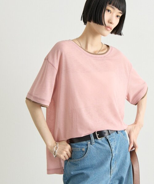CIAOPANIC TYPY（チャオパニックティピー）の「ZOZO限定サイドスリットシアーレイヤードライクTee（Tシャツ/カットソー・レディース・ホワイト/ブラック/ミント/ピンク/グレー・ONE SIZE）」の17枚目の写真