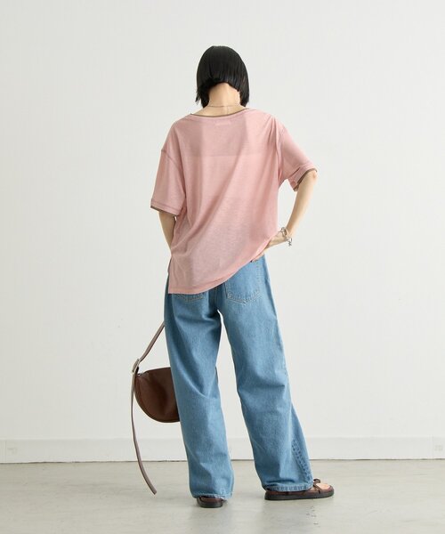 CIAOPANIC TYPY（チャオパニックティピー）の「ZOZO限定サイドスリットシアーレイヤードライクTee（Tシャツ/カットソー・レディース・ホワイト/ブラック/ミント/ピンク/グレー・ONE SIZE）」の7枚目の写真