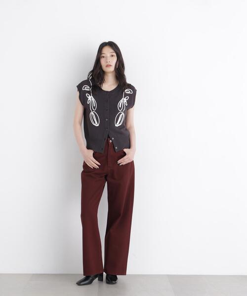 N.(N. Natural Beauty Basic)(エヌエヌナチュラルビューティーベーシック)の「テープ刺繍ベスト(ベスト・レディース・グレー系その他/ベージュ系その他・フリ-)」の3枚目の写真