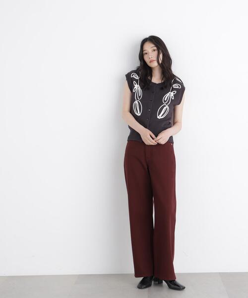 N.(N. Natural Beauty Basic)(エヌエヌナチュラルビューティーベーシック)の「テープ刺繍ベスト(ベスト・レディース・グレー系その他/ベージュ系その他・フリ-)」の5枚目の写真
