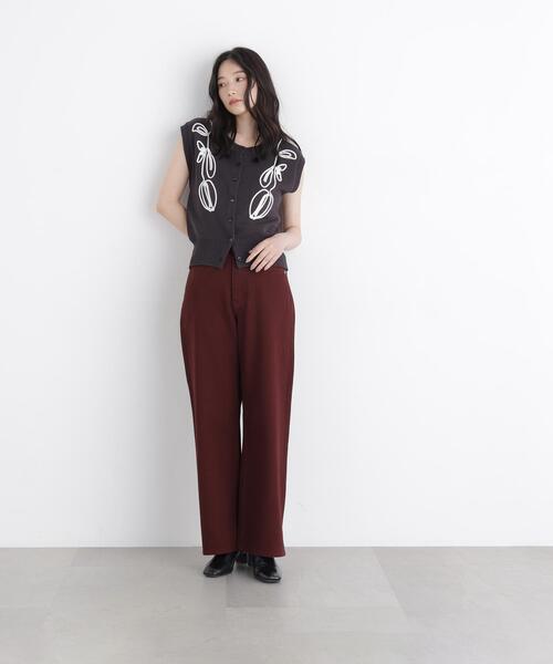 N.(N. Natural Beauty Basic)(エヌエヌナチュラルビューティーベーシック)の「テープ刺繍ベスト(ベスト・レディース・グレー系その他/ベージュ系その他・フリ-)」の9枚目の写真