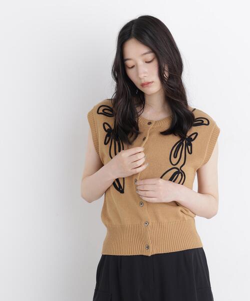N.(N. Natural Beauty Basic)(エヌエヌナチュラルビューティーベーシック)の「テープ刺繍ベスト(ベスト・レディース・グレー系その他/ベージュ系その他・フリ-)」の16枚目の写真