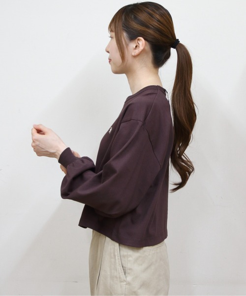 GYMPHLEX(ジムフレックス)の「Gymphlex/ジムフレックス パフスリーブクルーネックプルオーバー PUFF SLEEVE CREW NECK PULLOVER GY-C0481 CPJ(Tシャツ/カットソー・レディース・ナチュラル/チョコ/チャコールグレー・14)」の18枚目の写真