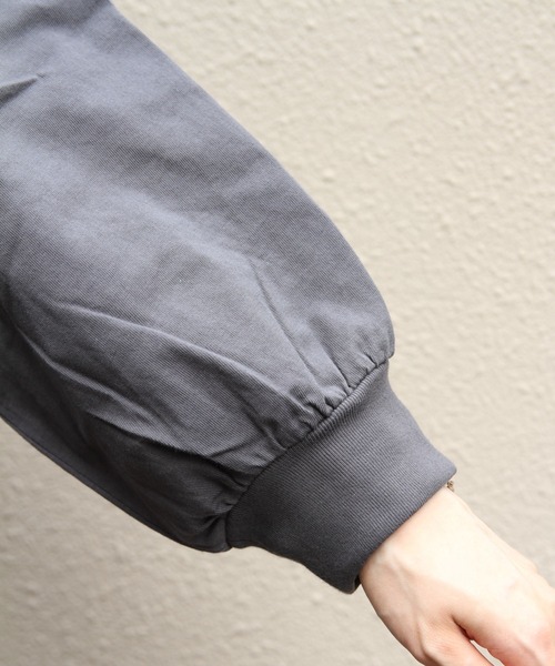 GYMPHLEX(ジムフレックス)の「Gymphlex/ジムフレックス パフスリーブクルーネックプルオーバー PUFF SLEEVE CREW NECK PULLOVER GY-C0481 CPJ(Tシャツ/カットソー・レディース・ナチュラル/チョコ/チャコールグレー・14)」の10枚目の写真