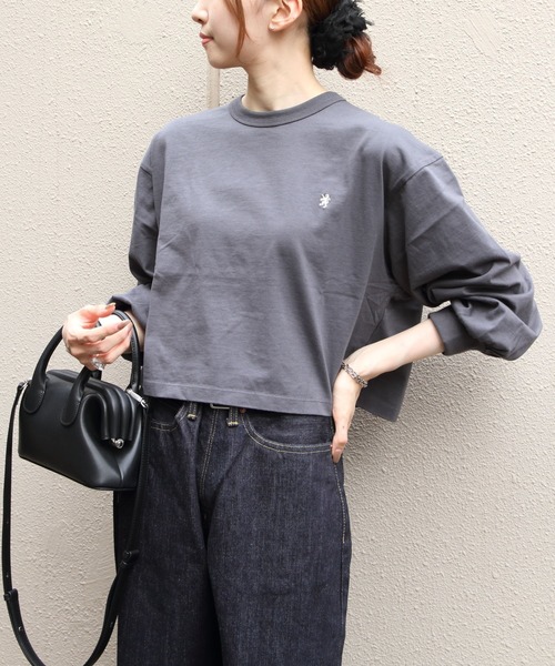 GYMPHLEX(ジムフレックス)の「Gymphlex/ジムフレックス パフスリーブクルーネックプルオーバー PUFF SLEEVE CREW NECK PULLOVER GY-C0481 CPJ(Tシャツ/カットソー・レディース・ナチュラル/チョコ/チャコールグレー・14)」の11枚目の写真